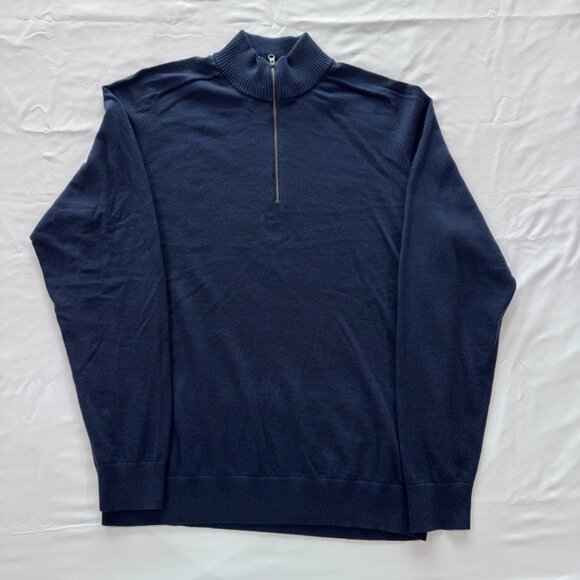 Amazon Aware Men's L Blue Merino Wool Crewneck Pullover Sweater - Picture 1 of 10